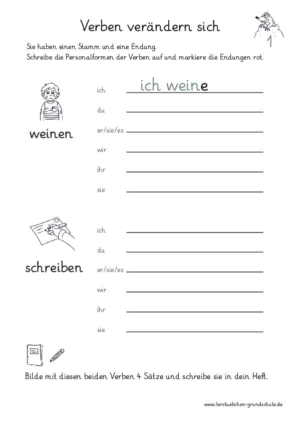 Verben in der Gegenwart konjugieren.pdf